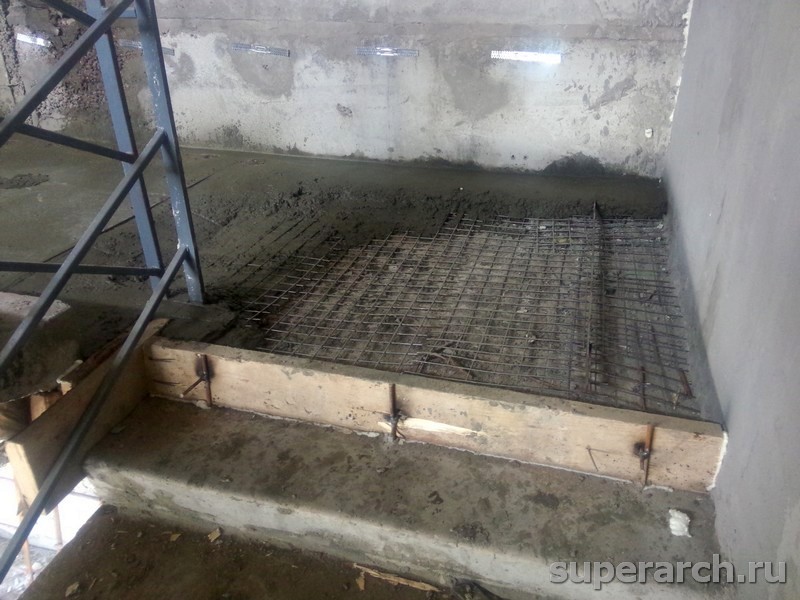 Устройство монолитных ступеней и площадок для лестниц